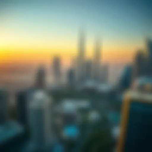 Aerial View of Emaar's Architectural Marvels Aerial view of Emaar Properties skyline in Dubai