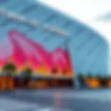 Exterior view showcasing the stunning architecture of Etihad Arena