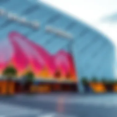 Exterior view showcasing the stunning architecture of Etihad Arena