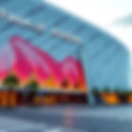 Exterior view showcasing the stunning architecture of Etihad Arena