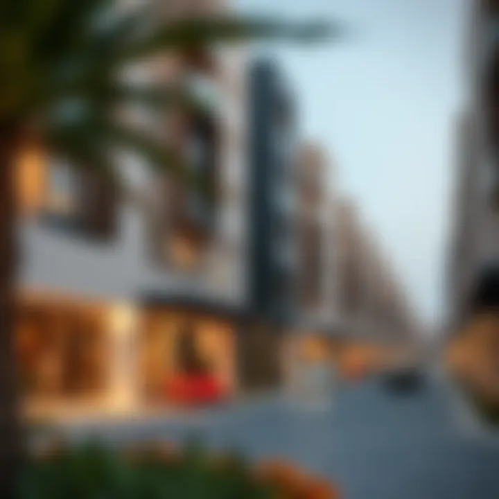 Modern residential buildings in Golden Sands Mankhool