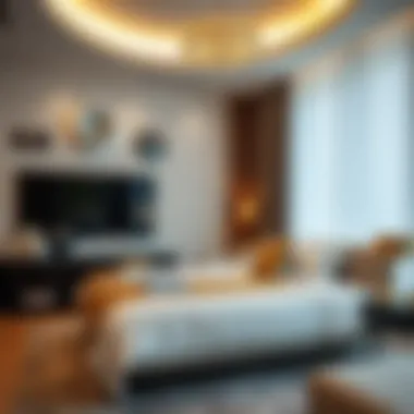 Stylish Bedroom in a Dubai Hotel Apartment Elegant bedroom setup in a hotel apartment