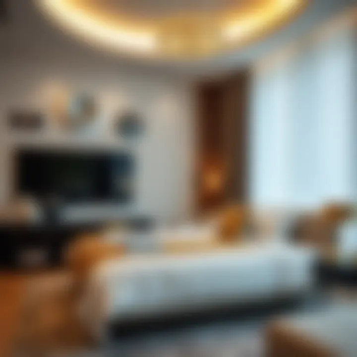 Stylish Bedroom in a Dubai Hotel Apartment Elegant bedroom setup in a hotel apartment