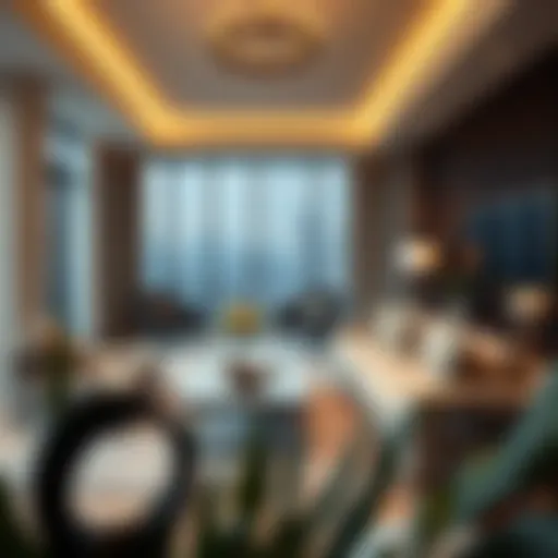 Sophisticated Living Space in Dubai Hotel Apartment Luxurious hotel apartment living room with modern decor