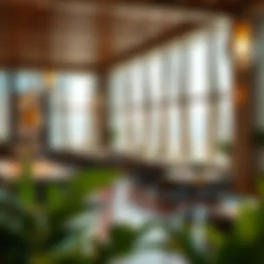 Diverse dining options highlighting international cuisine