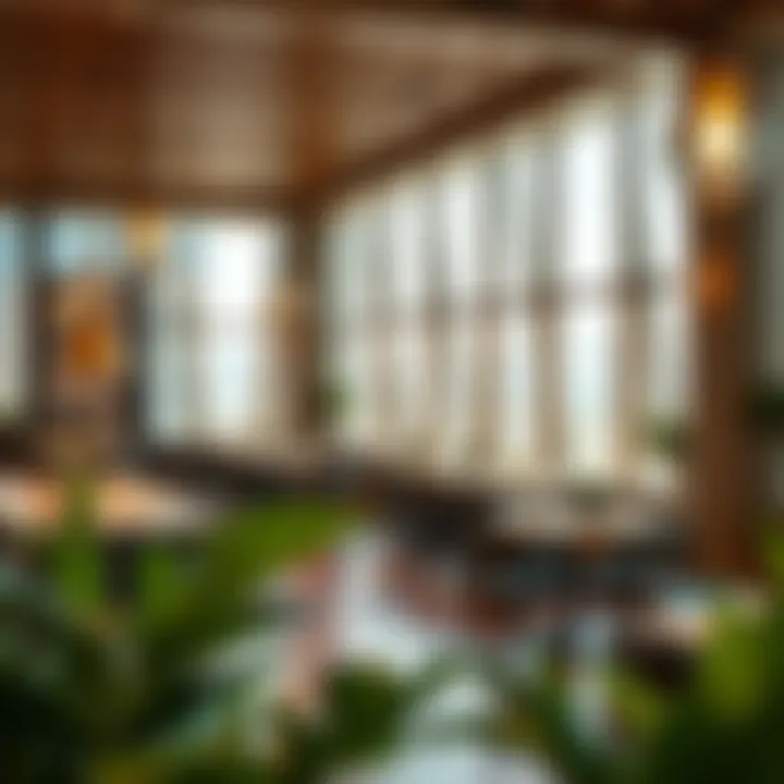 Diverse dining options highlighting international cuisine