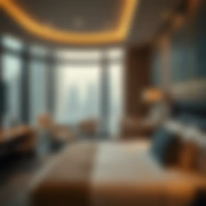 Elegant guest room with city views