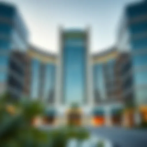 Exterior view of IT Plaza showcasing modern architecture