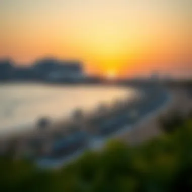 Stunning Sunrise at Jumeirah Bay Beach Breathtaking sunrise over Jumeirah Bay Beach