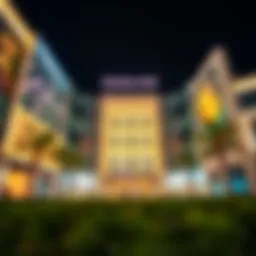 Stunning exterior view of Khalidiya Mall showcasing its modern architecture