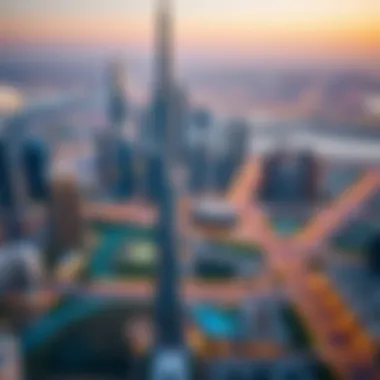 A panoramic skyline view of Dubai highlighting the integration of liv residences with the urban landscape.