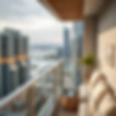 Balcony view from Marina Vista Tower 2 apartments