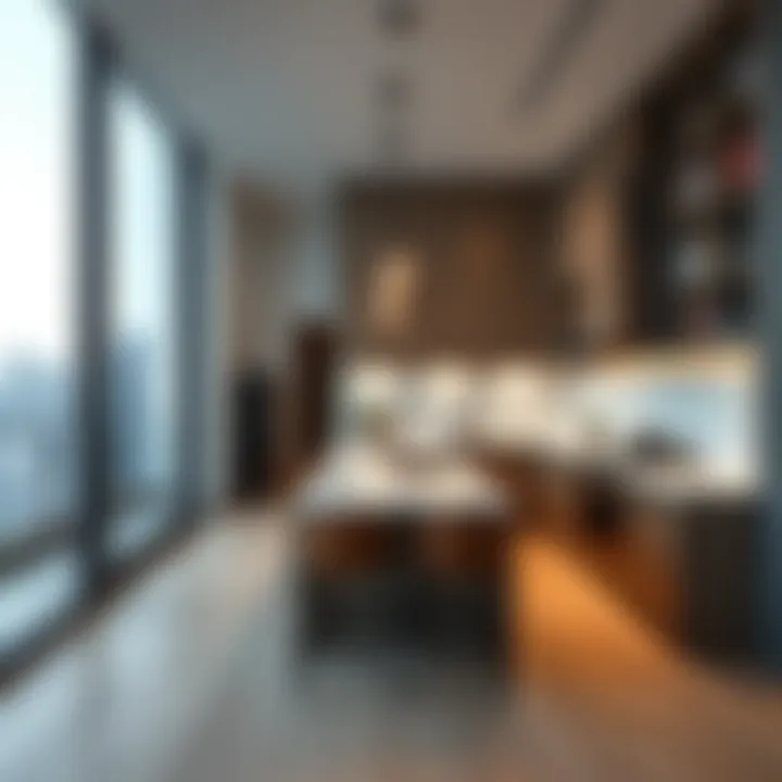 Modern kitchen design in Marina Vista Tower 2