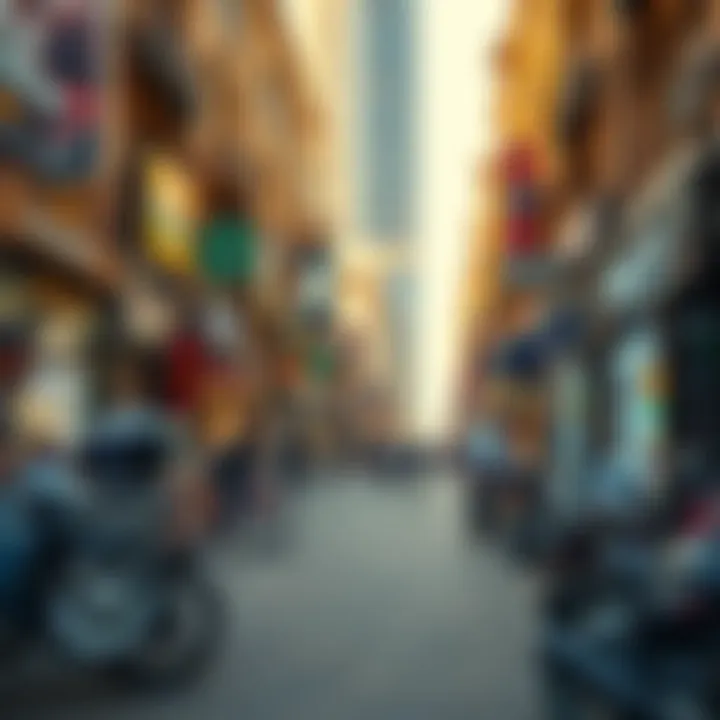 Dynamic Street View of Deira's Commercial Activity Dynamic street view highlighting the commercial activity in Deira