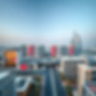 Aerial view of Dubai's new urban landscape showcasing modern architecture