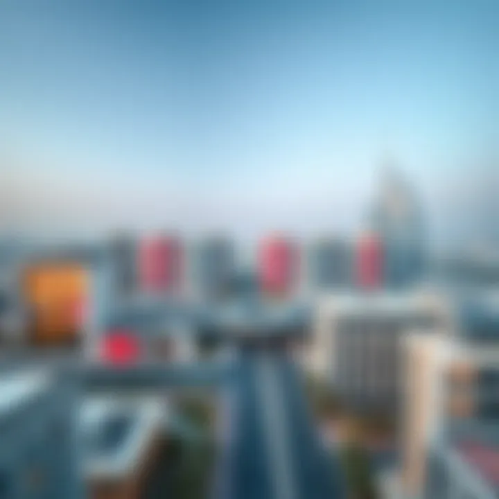 Aerial view of Dubai's new urban landscape showcasing modern architecture