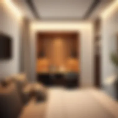 Modern Amenities in a Partitioned Room Modern amenities in a partitioned room