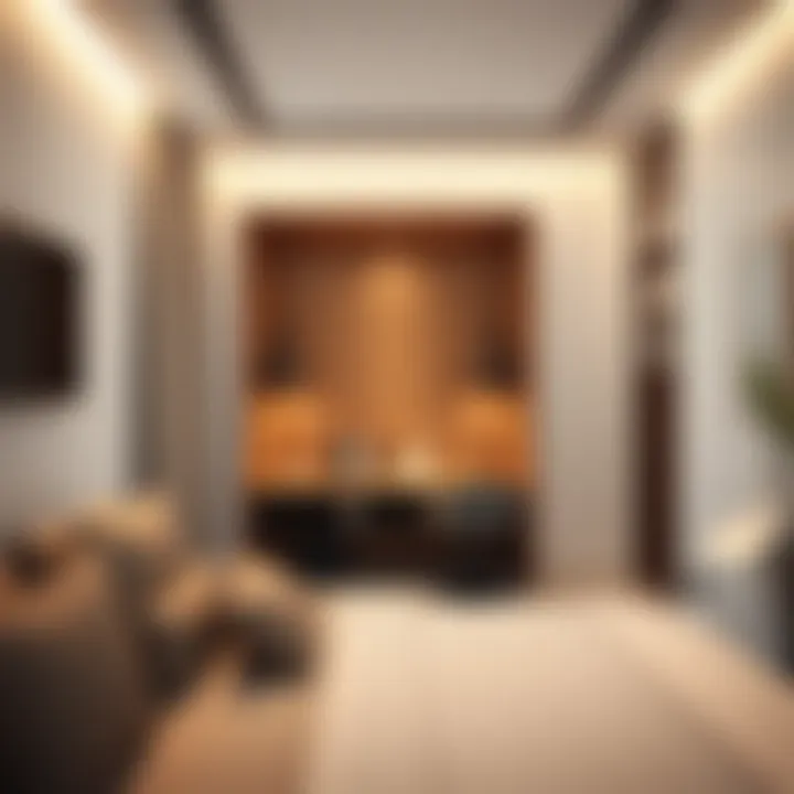 Modern Amenities in a Partitioned Room Modern amenities in a partitioned room