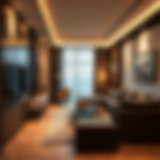 Modern partitioned living space in Al Barsha showcasing versatility.