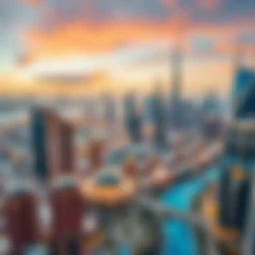 Panoramic view of Dubai's skyline showcasing modern architecture