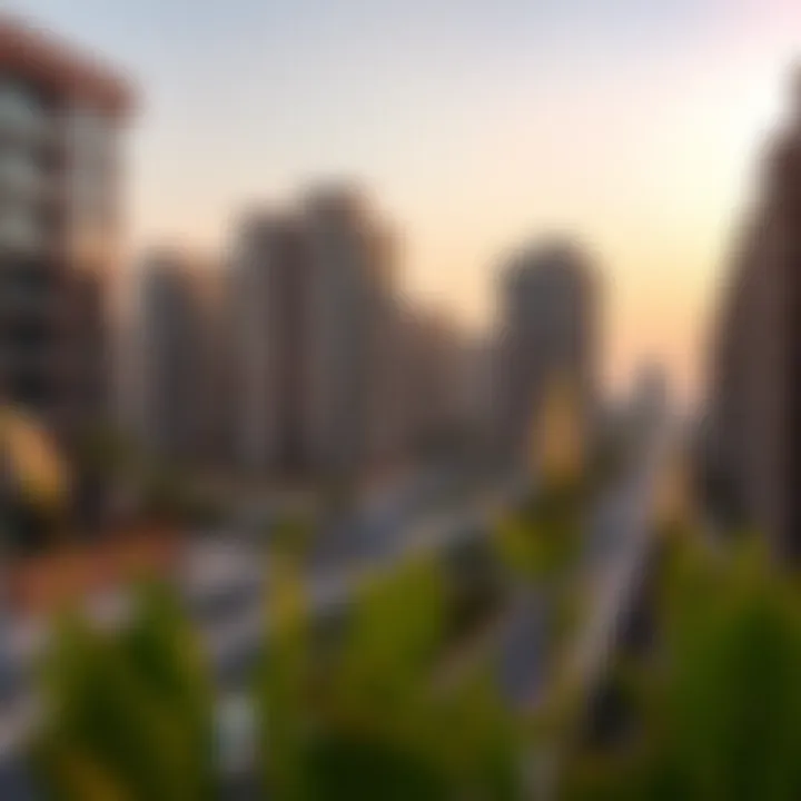 Modern Living in Al Nahda Scenic view of Al Nahda showcasing modern apartment buildings