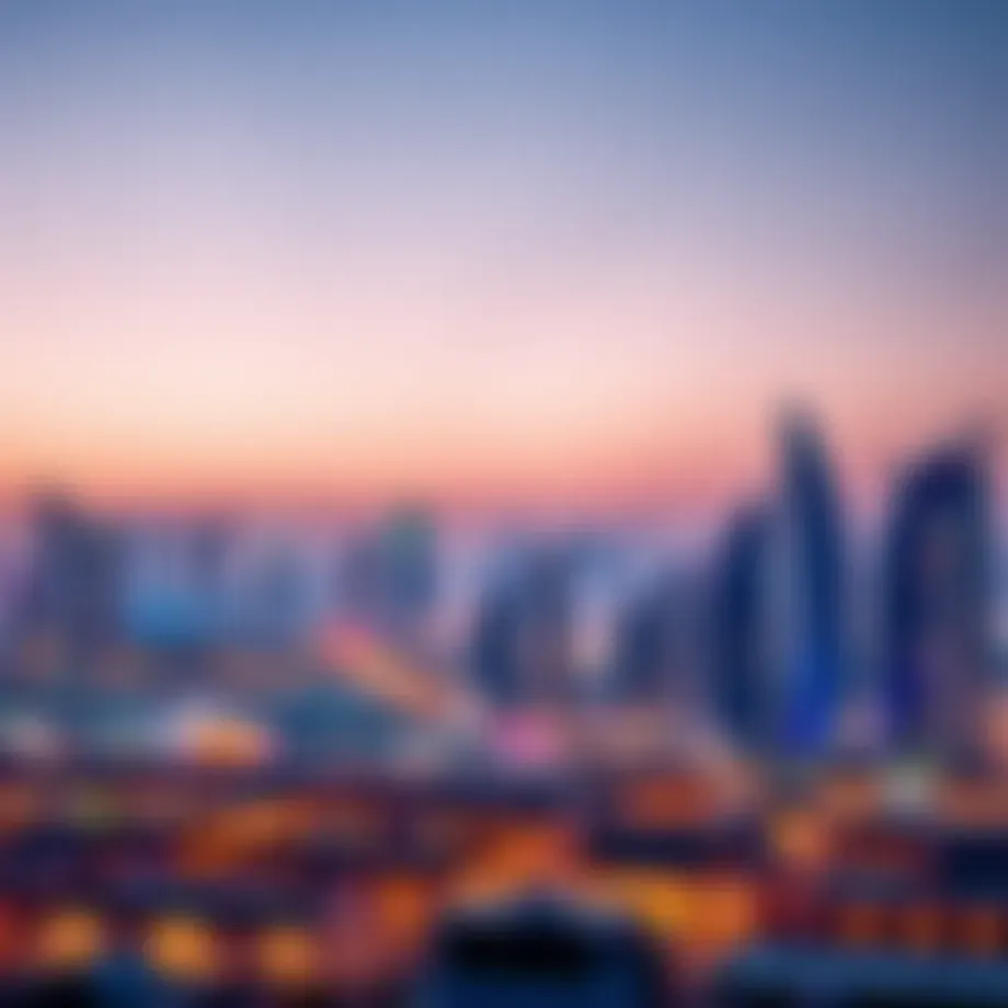 Stunning view of Jebel Ali's skyline at sunset
