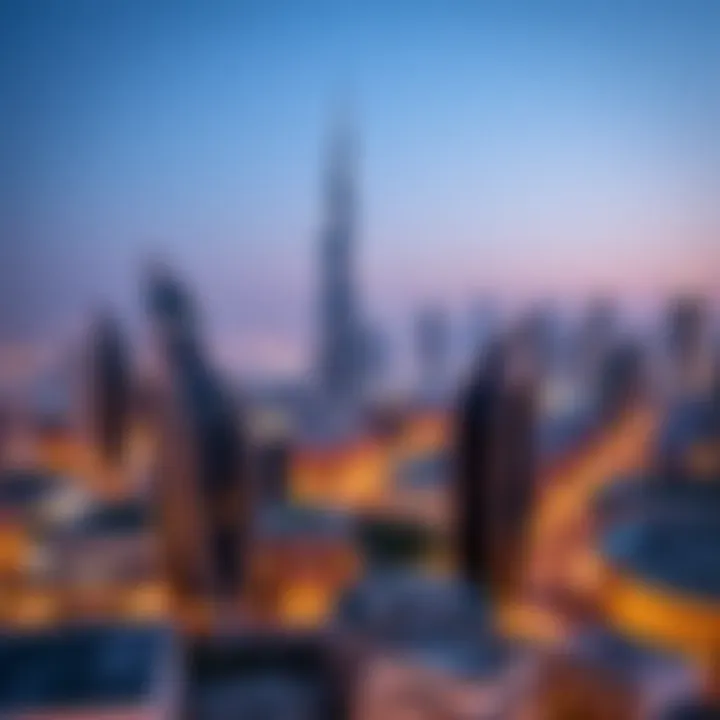 Panoramic view of Dubai skyline showcasing luxury residential towers