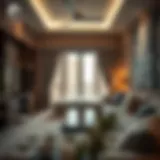 Room interior design showcasing cozy living space in Abu Shagara