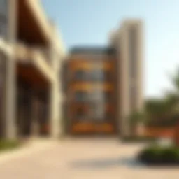 Architectural view of Sadaf Six showcasing its unique design