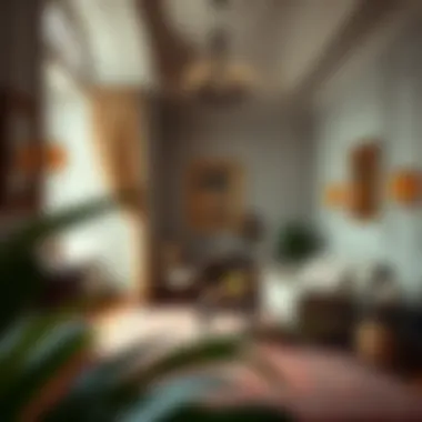 Charming boutique hotel interior
