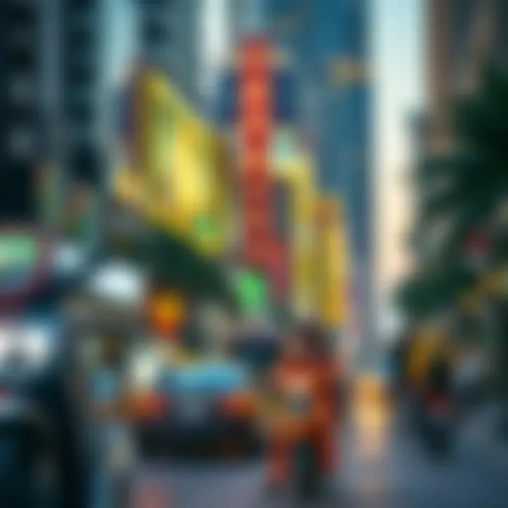 Vibrant streets of International City