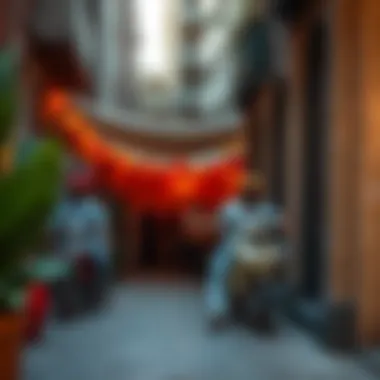 Cultural event taking place in a public space in The Alley