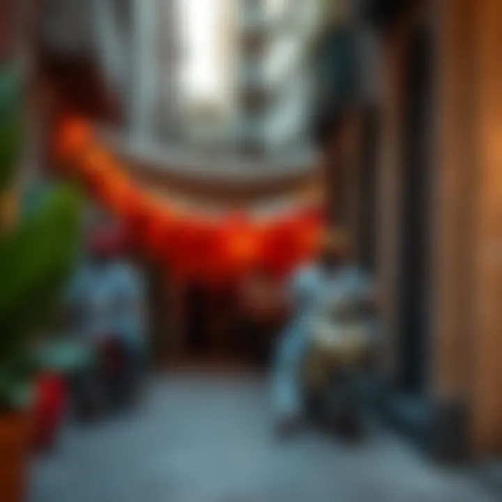 Cultural event taking place in a public space in The Alley