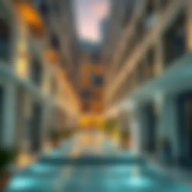 Modern real estate developments in The Alley