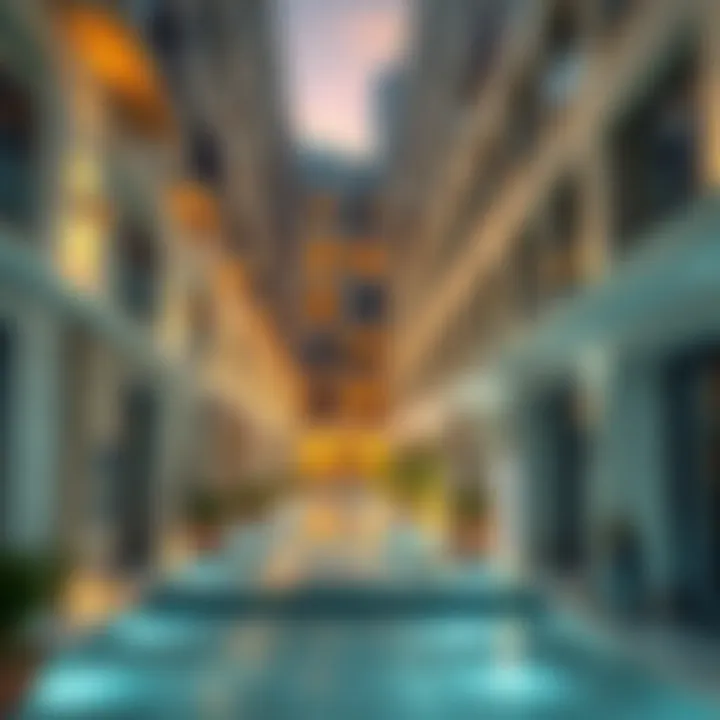 Modern real estate developments in The Alley