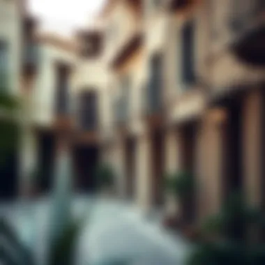Charming street lined with traditional buildings in The Alley