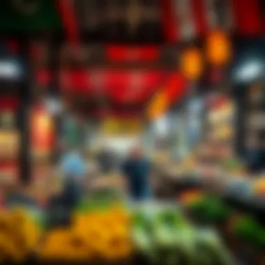 A Vibrant Marketplace in Dubai Vibrant Dubai marketplace showcasing traditional trade