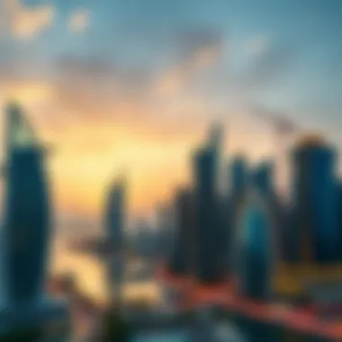 Gulf City Skyline Stunning skyline of a Gulf city showcasing modern architecture