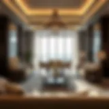 Luxury interior design showcasing elegant furnishings