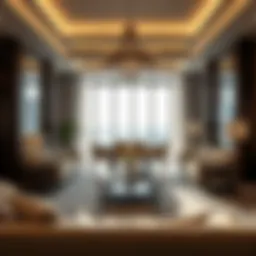 Luxury interior design showcasing elegant furnishings