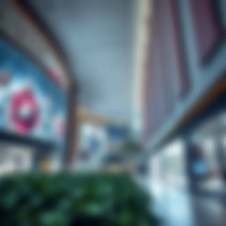 Vibrant shopping experience at مرف مول with diverse stores