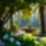 Lush green park in the heart of Dubai