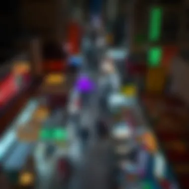 Aerial view of Meena Bazaar showcasing its bustling market streets and vibrant shops