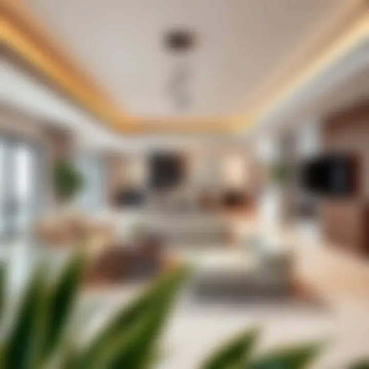 Spacious living room in a villa