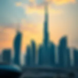 Futuristic Dubai skyline featuring innovative towers