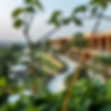 Panoramic View of Gentle Park A panoramic view of Gentle Park showcasing lush greenery and modern architecture