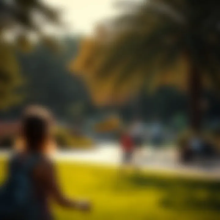 Recreation in Gentle Park Visitors enjoying recreational activities in Gentle Park's serene environment