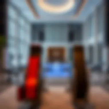 Luxurious amenities such as pool and fitness center in Ghoroob Mirdif