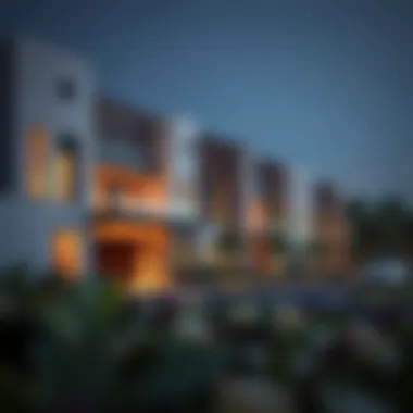 Modern architectural design of residential units in Ghoroob Mirdif