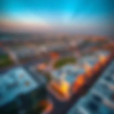 Aerial view of Golf View Seven City showcasing modern architecture